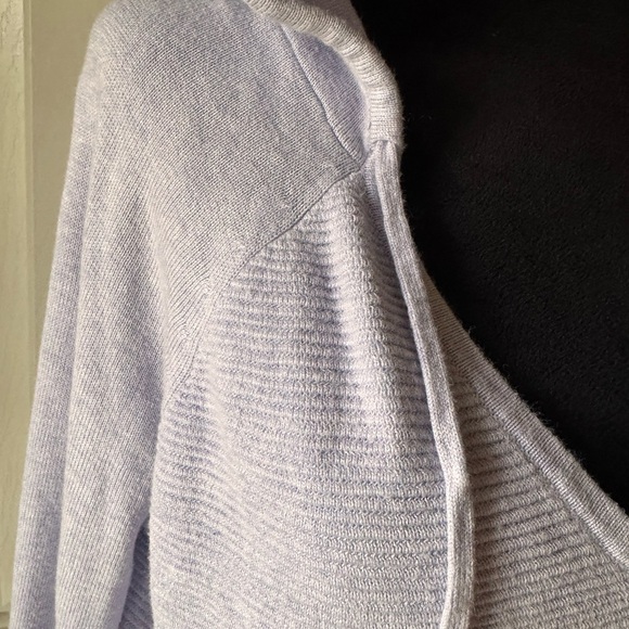 CALIA by Carrie Underwood Women's Lilac Ribbed Hoodie Sweater - Picture 3 of 10